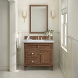 Lorelai 36" Single Vanity Only Pricing in Mid-Century Walnut